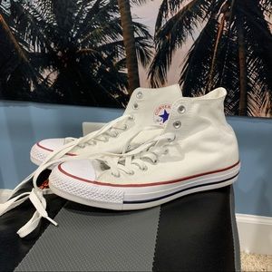 White Converse High tops